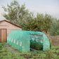 Outsunny Walk-in Greenhouse 20x10x7ft Heavy Duty Outdoor Backyard Seed Plant Vegetables Grow Warm House Green