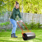 Outsunny Heavy Duty Lawn Roller, 20" Push/Tow Behind Sod Roller, Grass Flattener Filled with 11gal Water/136lbs Sand, Black