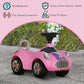 Qaba Baby Push Car with Music, Horn, Light, Dark Blue
