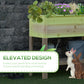 Outsunny Elevated Planter Box with Storage Shelf for Flowers, Vegetables, and Herbs, 36" x 16" x 32", Natural