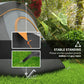 Outsunny 5-6 Person Family Tent, Outdoor Camping Tent with Lighting Hook, Carrying Bag for Camping, Hiking and Travelling, Grey