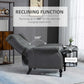 HOMCOM Wingback Reclining Chair with Footrest, Button Tufted Recliner Chair with Rolled Armrests for Living Room, Light Grey