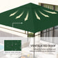 Outsunny 10' x 10' Square Gazebo Canopy Replacement UV Protected Top Cover Sun Shade Coffee