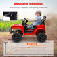 Qaba 12V Ride on Truck, Electric Car for Kids with Remote Control, Suspension, 3 Speeds, USB Music Headlights, Dark Blue