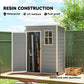 Outsunny 5 x 3FT Garden Shed with Floor, Outdoor Storage Shed with Lockable Door, Window and Vent for Backyard, Patio, Grey