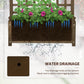 Outsunny Raised Garden Bed with Trellis, Wood Planter Box for Garden, Free Standing Flower Bed, 25.2" x 11" x 47.2" Brown