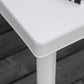 Outsunny Garden Side Table, Plastic Outdoor Square Coffee Table for Drink, Snack, White