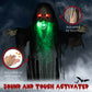 Outsunny 5.6' Life Size Clown Outdoor Halloween Decoration Animatronic, Animated Prop w/ Light Up Eyes