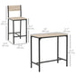 HOMCOM Industrial Bar Table Set Counter Height 3 Piece and 2 High Back Stools Set Dining Table Set for Small Space in the Dining Room