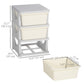 Qaba 3 Tier Kids Toy Organizer and Storage Bins with 3 Plastic Drawers, Blue