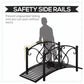 Outsunny Garden Bridge 3.3FT, Decorative Classic Backyard Pond Bridge with Safety Railings Brown