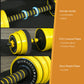 Soozier Dumbbell & Barbell Adjustable Set 66lbs Plate Bar Clamp Rod for Strength Training, Full Body Workout, Muscle Building Home Gym Sports Area Exercise Ergonomic