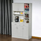HOMCOM Kitchen Buffet with Hutch Multi Storage Cupboard Cabinet Server Sideboard with Drawers
