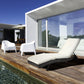 Outsunny Outdoor Adjustable Wicker Chaise Lounge Chair with Cushion & Wheels for Patio, Deck, Poolside, Sky Blue