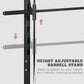 Soozier Adjustable Squat Rack with Pull Up Bar and Barbell Bar, Multi-Function Weight Lifting Half Rack for Home Gym Strength Training