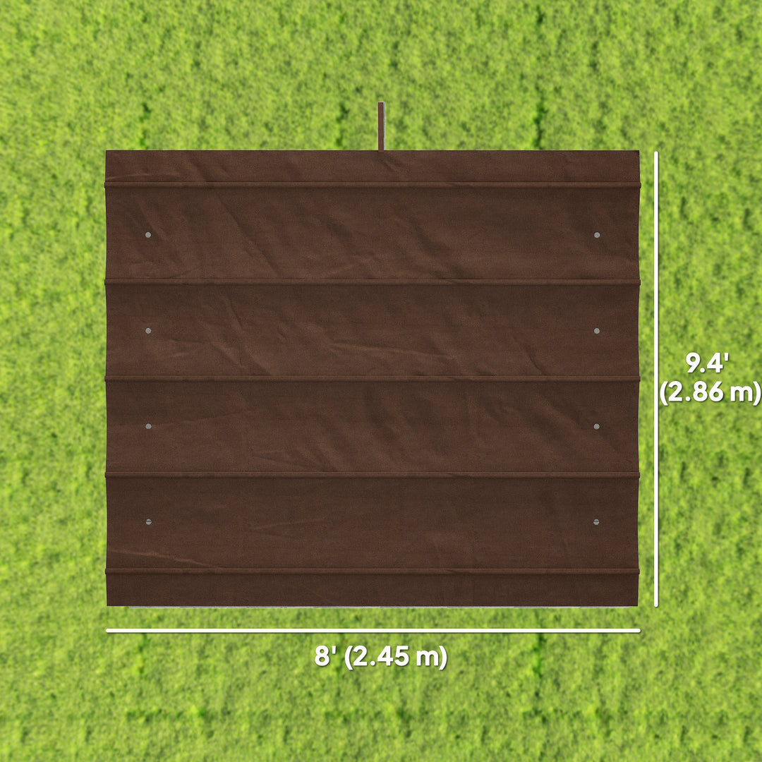 Outsunny 8' x 9.4' Retractable Pergola Canopy Replacement, Fit 7' x 10' Frame, UV30+ Pergola Cover Top Only, Cream