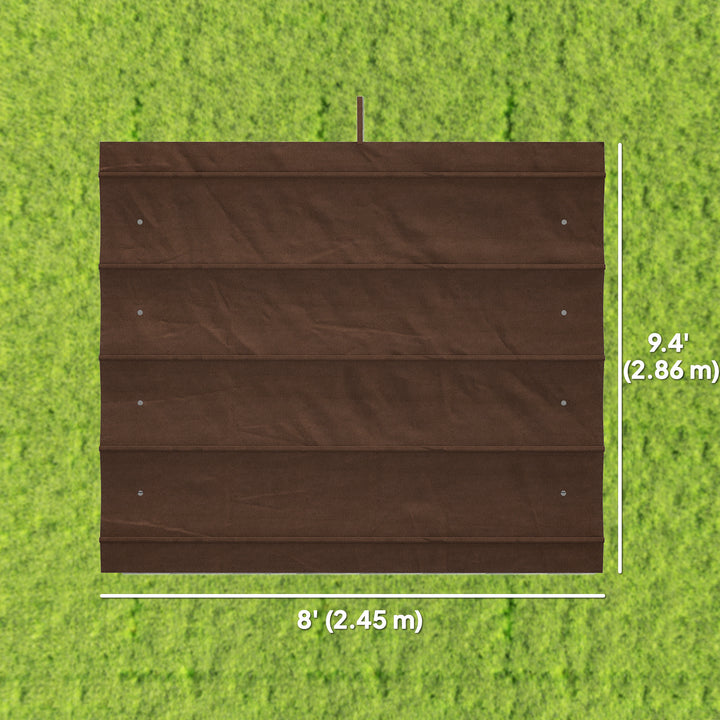 Outsunny 8' x 9.4' Retractable Pergola Canopy Replacement, Fit 7' x 10' Frame, UV30+ Pergola Cover Top Only, Cream