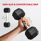 Soozier 60 LBS Hex Dumbbell Set with Rack, Rubber Coated Weights with Non-Slip Handles for Home Gym Strength Training