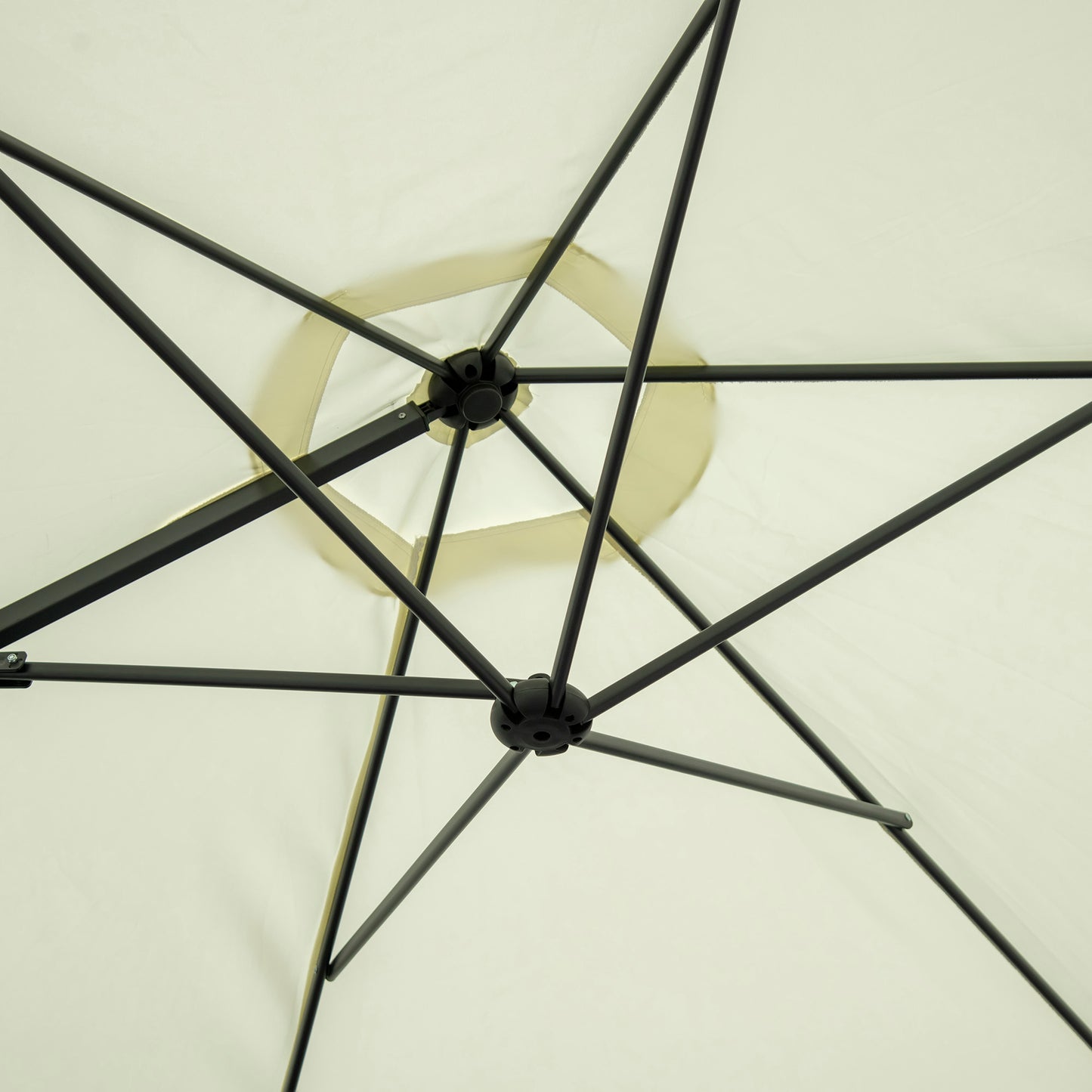 Outsunny 8.5FT Outdoor Cantilever Roma Parasol with 360Â° Rotation and Cross Base, Offset Patio Umbrella for Garden, Dark Grey