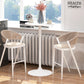 HOMCOM High Top Bar Table, Modern Round Dining Table with Painted Top and Steel Base, Bistro Table for 2 People, Black