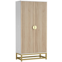 HOMCOM 47" Kitchen Pantry Cabinet, Freestanding Kitchen Storage Cabinet with 12 Door Shelves and Adjustable Shelves, White