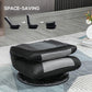 HOMCOM Folding Floor Chair for Adults Teens, 360 Degree Swivel Gaming Chair, 6 Positions Adjustable Lazy Sofa, Black