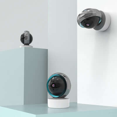 TRIDENT Tuya Smart Security Camera 2MP Indoor Motion Tracking Voice Intercom Security Wireless WiFi Smart Camera in modern design