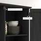HOMCOM 70" Tall Kitchen Pantry Cabinet with Door Shelves and Adjustable Shelves, Black Wood Grain