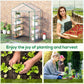 Outsunny 56" x 56" x 77" Walk-in Plant Greenhouse Portable Garden Flower Seed Warm House 8 Shelves Outdoor Plant Growth Hot House PVC Cover Transparent