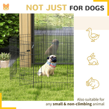 PawHut 30inch Foldable Metal Exercise Pet Playpen Yard Dog Puppy Kennel Cage 8 Panel
