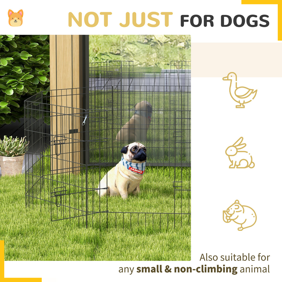 PawHut 30inch Foldable Metal Exercise Pet Playpen Yard Dog Puppy Kennel Cage 8 Panel