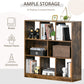 HOMCOM 5-Tier Bookcase, Storage Bookshelf, Display Shelves with Adjustable Shelves for Living Room, Home Office, Nature Wood