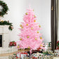 HOMCOM 5FT Artificial Christmas Tree Holiday Xmas Tree Decoration with Automatic Open for Home Party, Pink