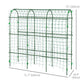 Outsunny Arched Garden Trellis w/ Climbing Net Metal Cucumber Plant Trellis A-Frame for Climbing Plants 57" x 66" x 81"
