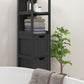 kleankin Narrow Bathroom Cabinet with 3 Drawers and 2 Tier Shelf, Tall Cupboard Freestanding Linen Tower, White