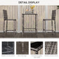 Outsunny 3 Piece Patio Bar Set Wicker Rattan Garden Bistro Set Barstool and Table for Patio Backyard Balcony Poolside, Black