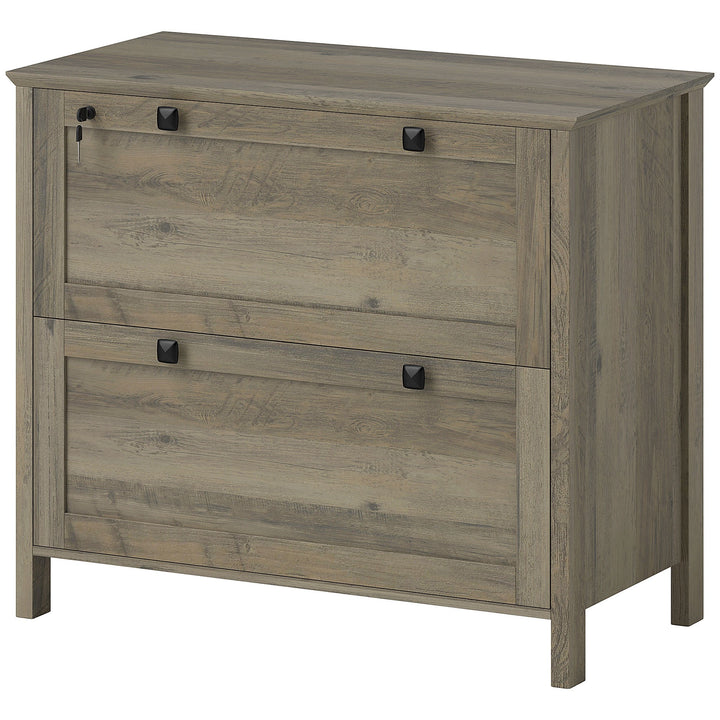 HOMCOM 2 Drawer File Cabinet, Lockable Filing Cabinet with Adjustable Hanging Bar for Letter, A4 and Legal Size, White