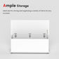 HOMCOM 39.5" Storage Chest with 2 Safety Hinges, Storage Box Organizer with Flip-Top Lid, Entryway Storage Bench, White