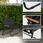 Outsunny Double Folding Chair, Loveseat Camping Chair for 2 Person, Portable Outdoor Chair with Wood Armrest for Fishing Travel, Green