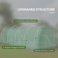 Outsunny 19.5' x 10' x 6.5' Upgraded Tunnel Greenhouse Green House with Mesh Door and Windows, 15 Plant Labels and Gloves, Green