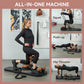 Soozier Foldable Sissy Squat Machine, Hip Thrust Machine with Push Up Stand, Multipurpose Glute Workout Equipment