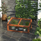 Outsunny 39" x 26" x 16" Wooden Cold Frame with Openable and Tilted Top Cover, Small Polycarbonate Planter Box for Flowers, Vegetables, Plants, Brown