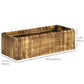 Outsunny 40" x 16" x 12"  Wooden Raised Garden Bed, Raised Planter Box, Planter Raised Bed with Drainage Holes, Natural