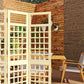 Outsunny 3 Panel Outdoor Wood Privacy Screen, Folding Room Divider/Trellis for Home, Patio, 47.2" x 66.9", Natural Wood
