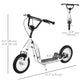 Aosom Dual Brakes Kick Scooter 12-Inch Inflatable Front Wheel Ride On Toy for Age 5+, Black
