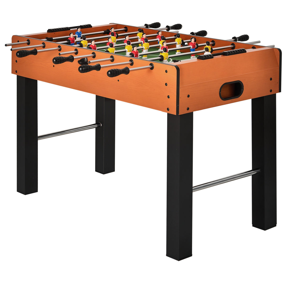 Soozier Foosball Table, 48" Wooden Soccer Game Table, with 8 Rods, 2 Balls Suit for 4 Players for Arcades, Pub, Game Room