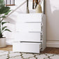 HOMCOM 4 Drawer Chest Storage Cupboard Freestanding Drawer Unit, Black