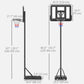 Soozier 5ft-10ft Height Adjustable Basketball Hoop Stand, Portable Basketball System with Wheels and 43" Backboard for Youth Junior