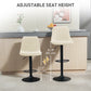 HOMCOM Adjustable Barstools Set of 2, Swivel Bar Stools with Back and Footrest for Kitchen Island Counter, Charcoal Grey