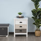 HOMCOM Accent Table Storage Cabinet with 3 Drawers Wooden Bedside Table Night Stand, Home Furniture